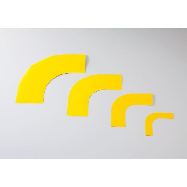 ガードテープ用コーナーテープ GTL-50Y カラー：黄 50mm幅[10枚1組]