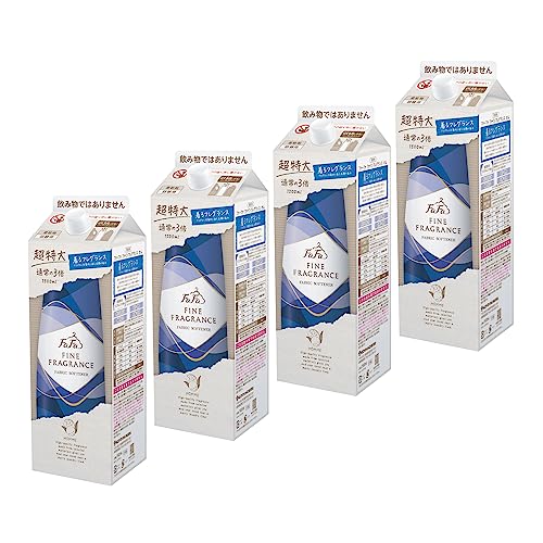 ファーファ 濃縮 柔軟剤 ファインフレグランス オム 詰替 エコ パック 超特大 (1500ml) クリスタル ムスク の香り 4個 セット