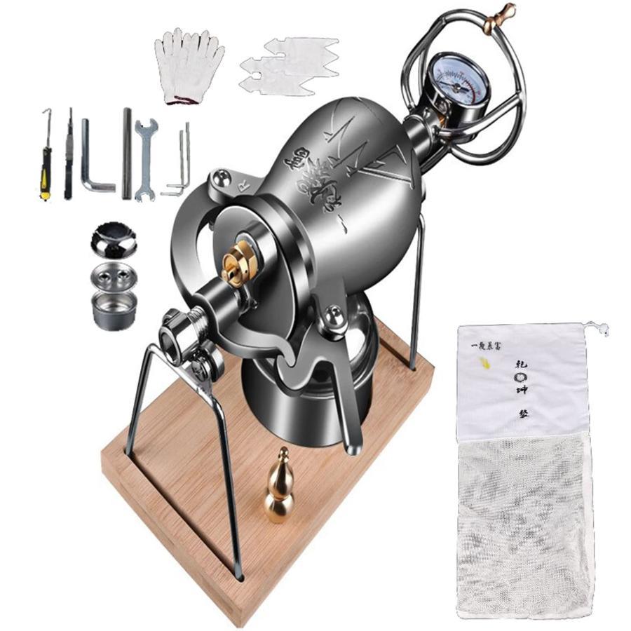 ハンドポップコーンマシン304ステンレス鋼ポップコーンマシンホーム小粒エンハンサーヴィンテージノスタルジックなMiNiポップコーンマシンレトロポップコ