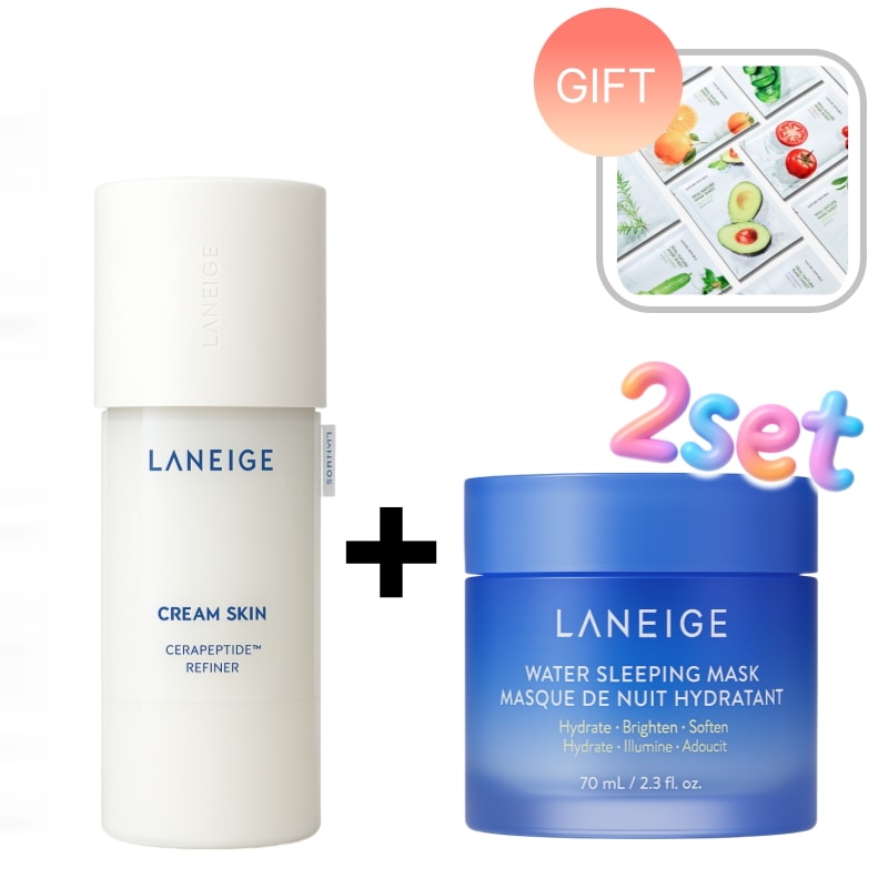 ウォータースリーピングマスク EX 70ml + セラペプチド クリームスキン 170ml. スキンケア化粧品. ナイトマスク. 化粧水. 保湿ケア. 潤い. ツヤ肌. 韓国コスメ. フェイスケア
