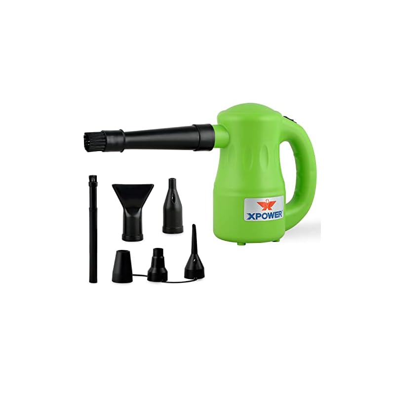 XPOWER B-53ペットドライヤー 業務用ドライヤー 猫および犬用 ドライヤー 6つのノズル付きペットドライヤー ペットヘアードライヤー 騒音低減 強いブロー力(グリーン)