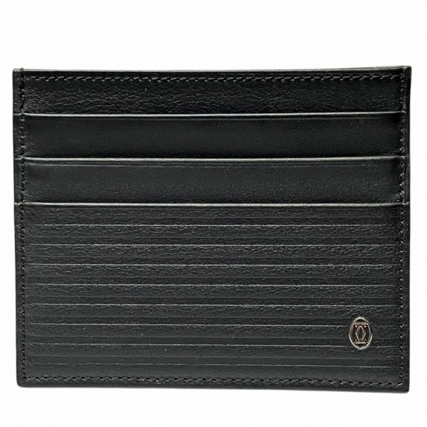 カルティエ パシャ カードケース ブラック ブランド小物 名刺入れ メンズ 【中古】