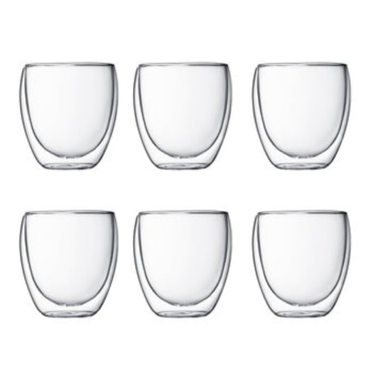 【倉庫直送】　ボダム パヴィーナダブルウォール 250ml x 6PC