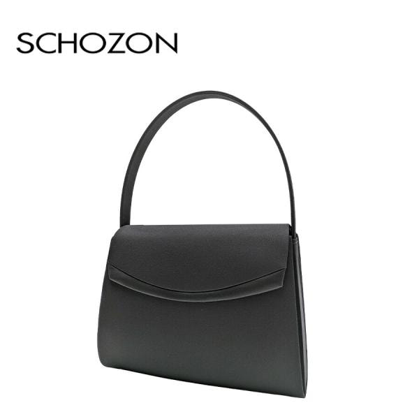 【SCHOZON】 11-2510 フォーマルバッグ ハンドバッグ 日本製 冠婚葬祭 老若男女 シンプル 上品 レディース かばん カバン 鞄 プレゼントギフト ブラック