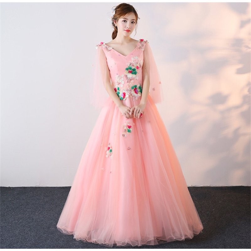 カラードレス ロング 演奏会 安い 結婚式 イブニングドレス 花嫁 二次会 ドレス 発表会 パーティードレス コンサート ピンク
