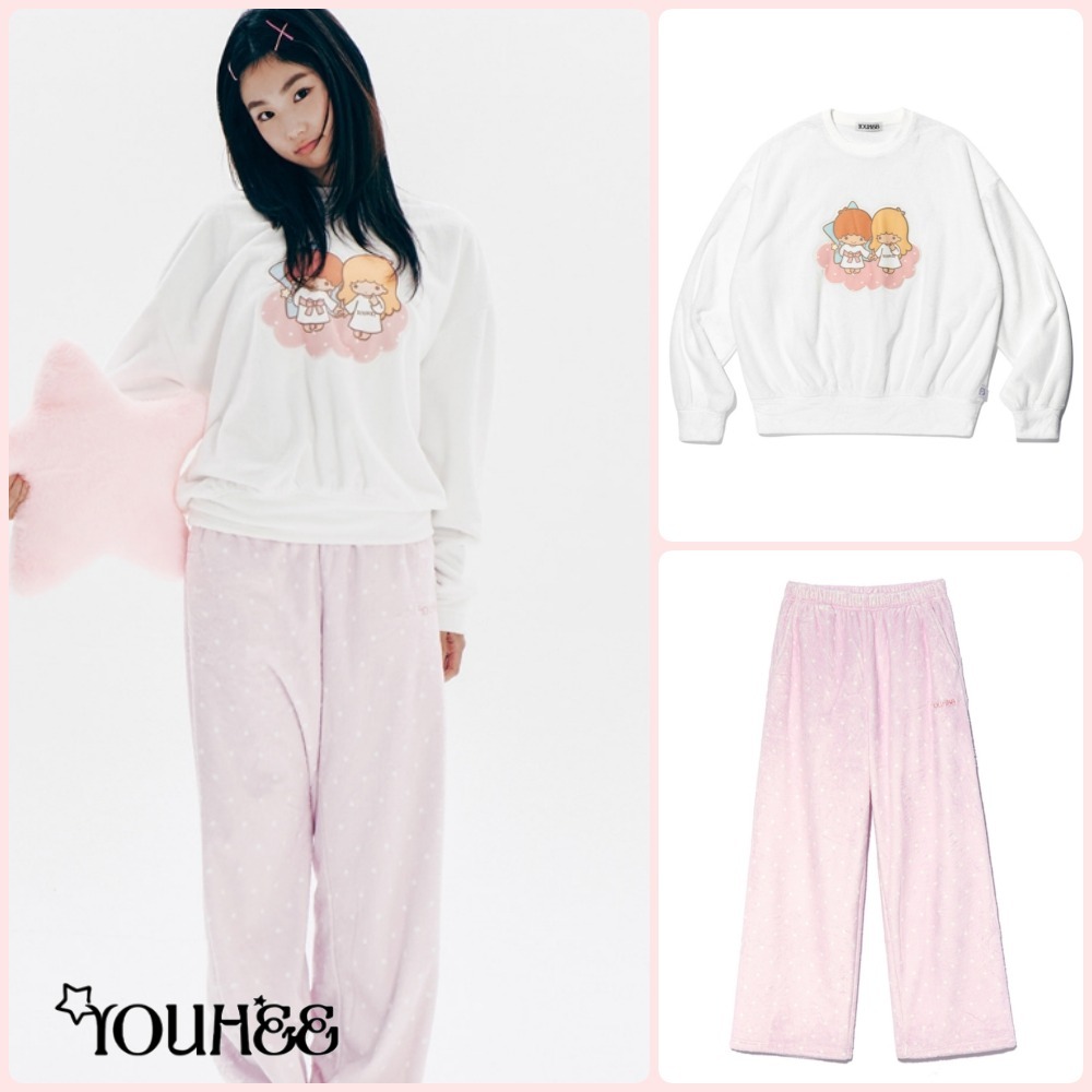 【YOUHEE X LITTLE TWIN STAR】GRAPHIC TERRY SWEATSHIRTS SET