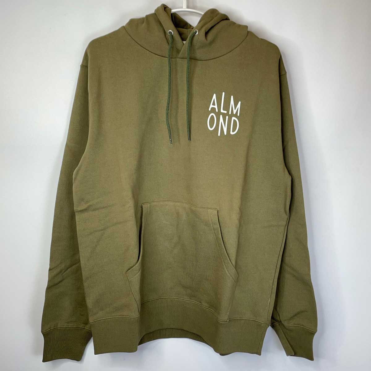【中古・未使用品】Almond Surfboards & Design フーディ スウェットパーカー L オリーブ HD2004W メンズ アーモンドサーフボード