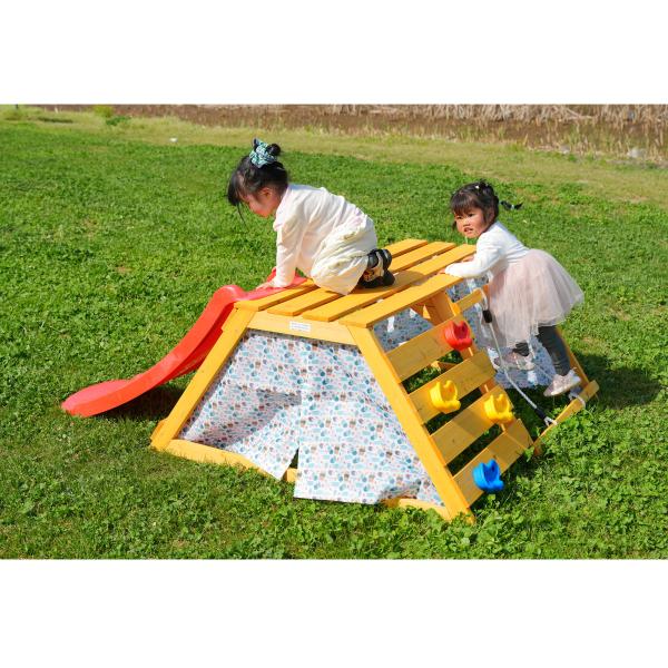 5in1 多機能ジャングルジム 屋外遊具 ジャングルジム 滑り台 室外内 木製 天然木 耐荷重100KG 室内ジム 遊具 スギ材 すべり台 家庭用 子供 プレゼント 誕生日