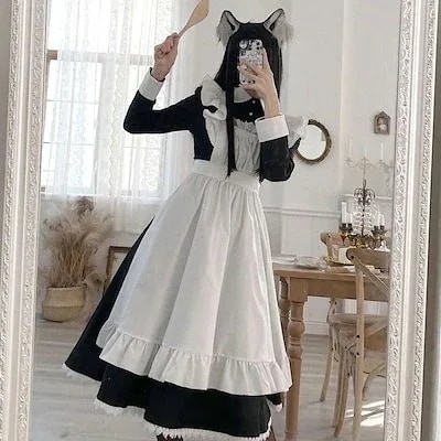 【20点セット】【急速出荷】メイド服 大きいサイズ ロング 紳士服 婦人服 やくざ ロリータ アニメ CS メイド服 コスプレ