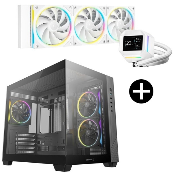 R-LM360-WHDMMC-1 ホワイト CPUクーラー + CG330 3F ブラック Micro-ATX PCケース セット