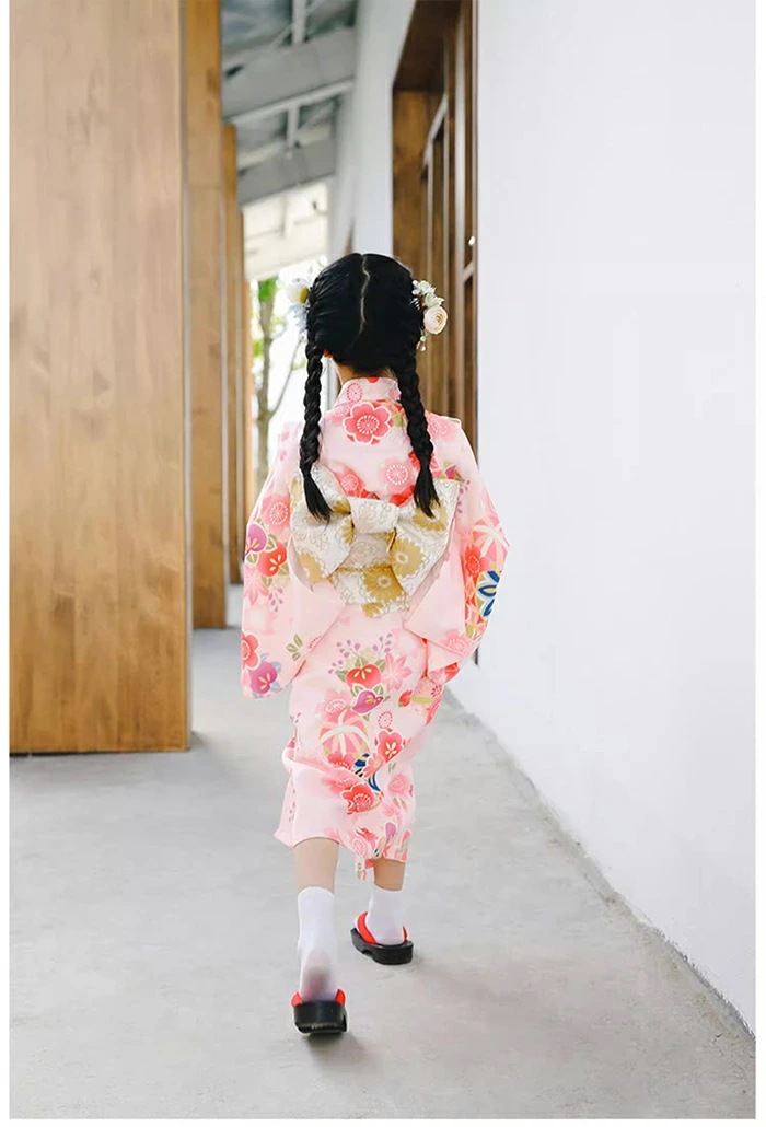 浴衣 キッズ 子供 浴衣セット 和装 2点セット 女の子 和服 着物 セパレート 花柄 作り帯 可愛い オシャレ ゆかた ガールズ 七五三 ハロウィン コスプレ 花火大会 お祭り 部屋着 お出かけ 華
