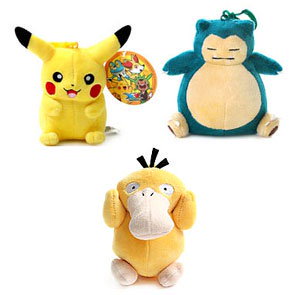 Qoo10 日本アニメグッズ Pokemon Xy ポケモン Xy ピカチュウ カビゴン ぬいぐるみ ストラップ キーホルダー 12cm 3種1択 Cheon