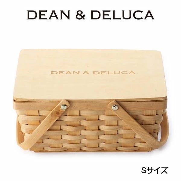 ディーン＆デルーカ DEAN&DELUCA 蓋つき バスケットS かご バッグ ナチュラル バッグ ディーンアンドデルーカ ベージュ ミニ 小さめ 収納 ピクニック お弁当 運動会 公園 裁縫 バッグ