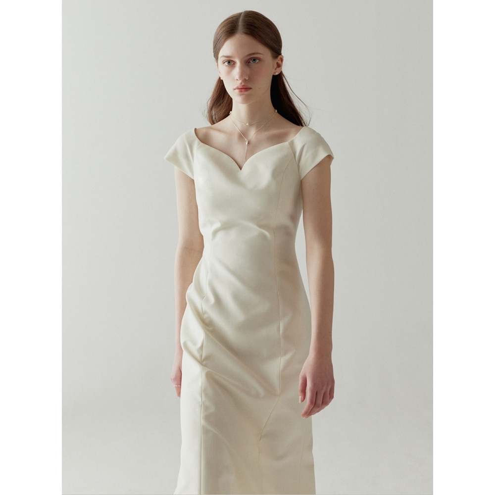 フロームハートマーメイドドレス (4color)