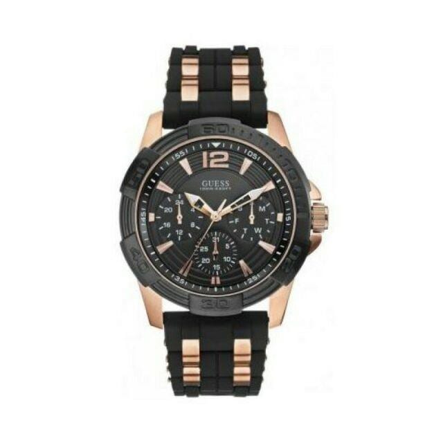 Guess W0366G3 Black Silicon Analog Stainless Steel Men s Watch