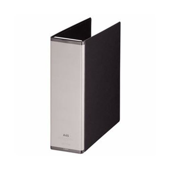 （まとめ）ライオン事務器 マガジンファイルワイヤ式 A4タテ とじ厚70mm ワイヤ16本付 ブラック MF-73WC 1冊(×10セット)