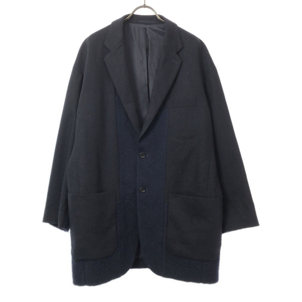 日本製 ウールブレンド 切替 テーラードジャケット 1 ネイビー UNITED ARROWS メンズ