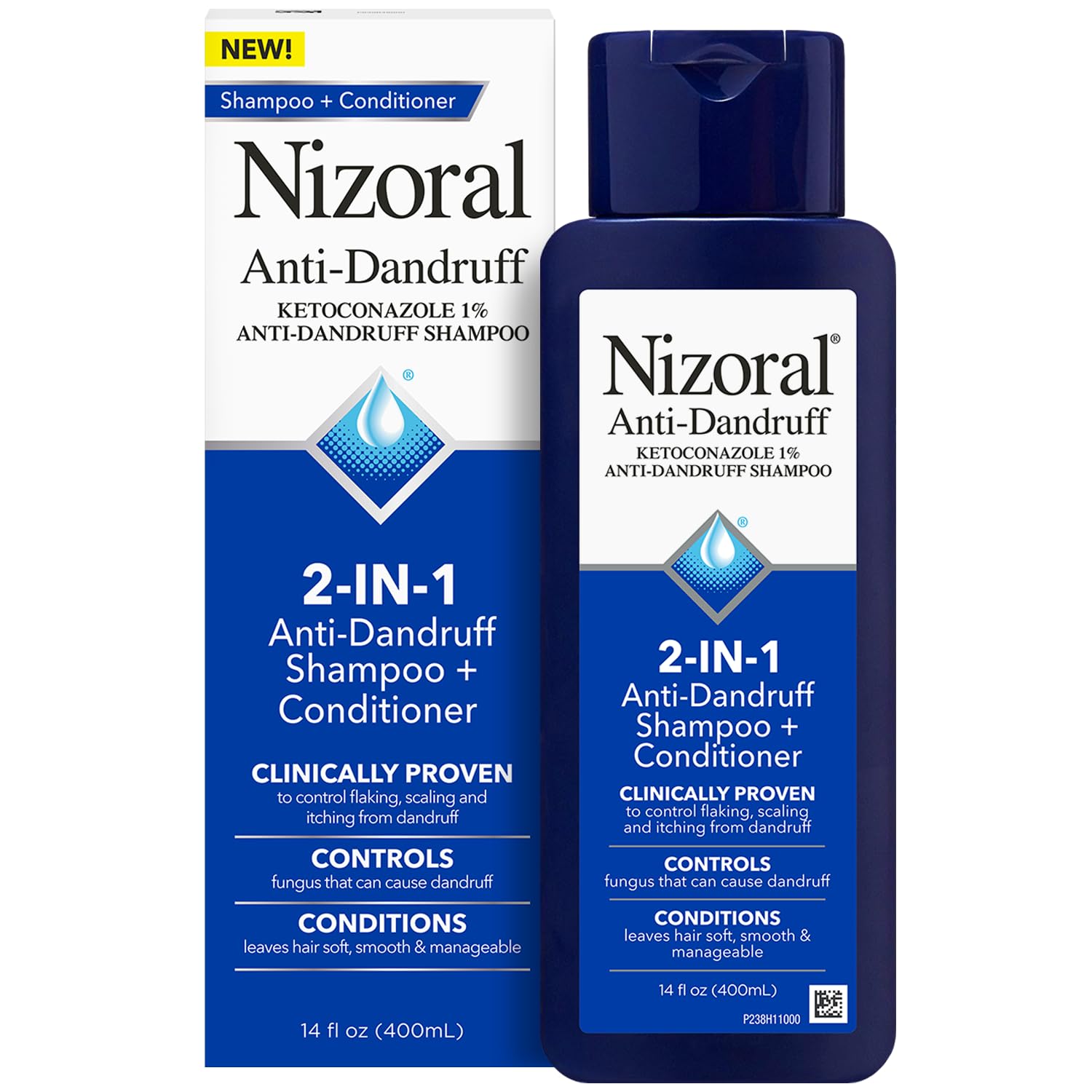 Nizoral 2-in-1 抗フケシャンプー&コンディショナー14 Fl Oz1%ケトコナゾール