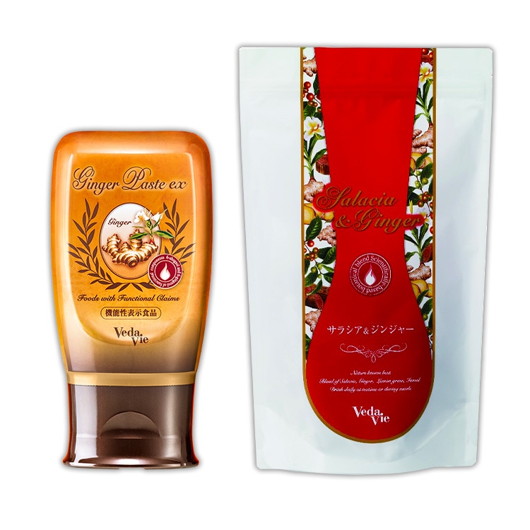 Salaciaジンジャーブレンド&ジンジャーペースト サラシア茶 生姜ペースト 健康茶 ダイエット 冷え対策
