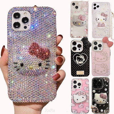 キティのキラキラiPhoneケース Amazon.co.jp: かわいい 3D キティーちゃん ラインストーン