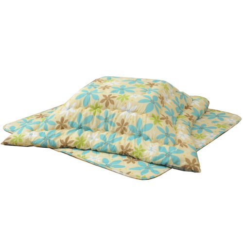 市川(ICHIKAWA) リバーシブルこたつ布団セット(掛・敷)正方形 ブルー 6769BL(200*200)