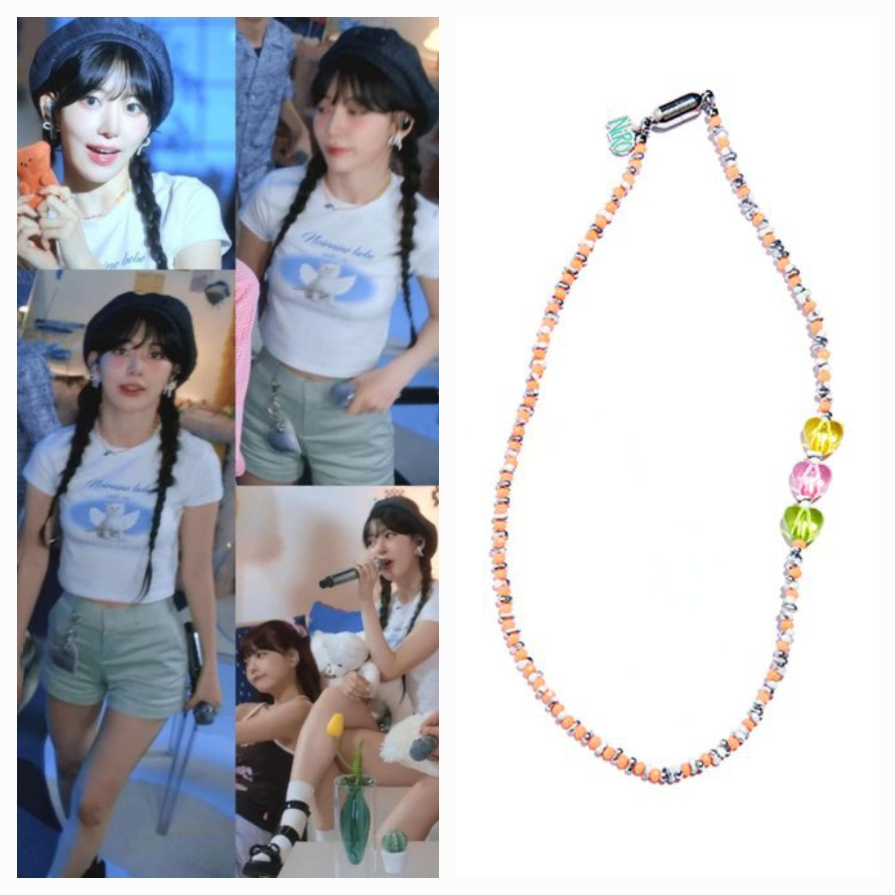 ★ NiRO SERENDIPITY★ G.P.Y HEART ORANGE BEADS NECKLACE #91 G.P.Y HEART ORANGE BEADS NECKLACE #91 - NiRO.SERENDIPITY