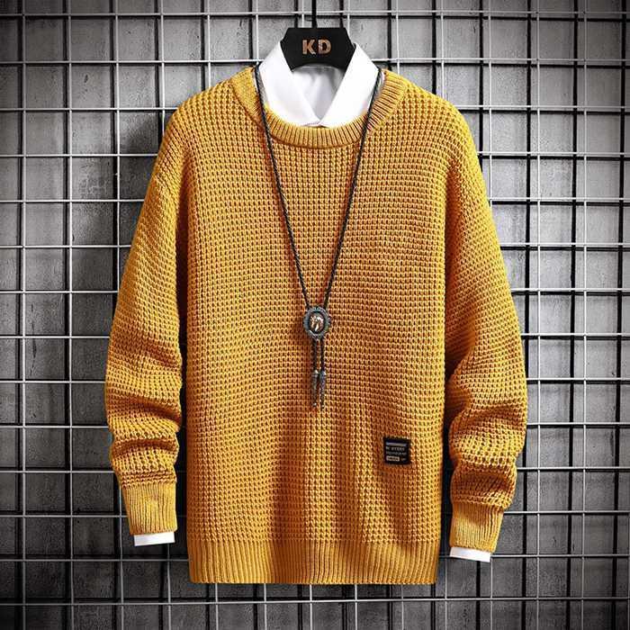 ケーブルニット ニット メンズ 長袖 セーター ニットセーター 長袖ニット クルーネック スリム おしゃれ 秋服 秋物