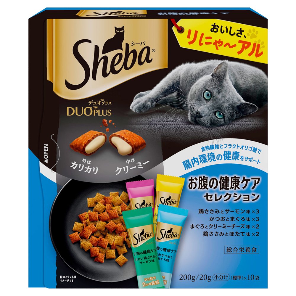キャットフード　デュオプラス　お腹の健康ケアセレクション　２００ｇ（２０ｇX１０袋）　X１２個　お一人様１点限り　ＣＲＣ35―15―76―20―00
