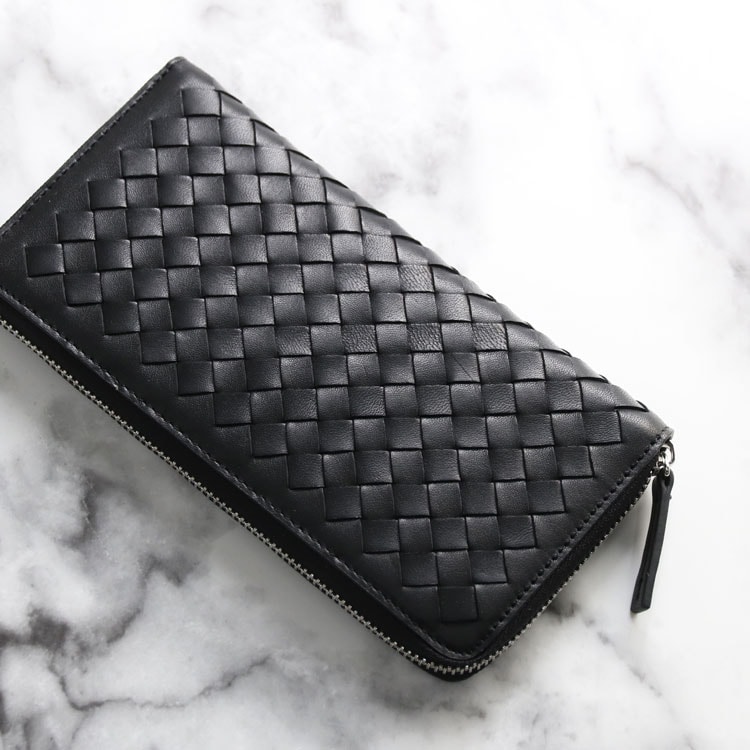 本革 メンズ 長財布 イントレチャート ラム レザー 財布 メッシュ ラウンドファスナー 柔らかい 子羊革 軽い 使い易い 男性 女性 プレゼントギフト (07000518-mens-1r)