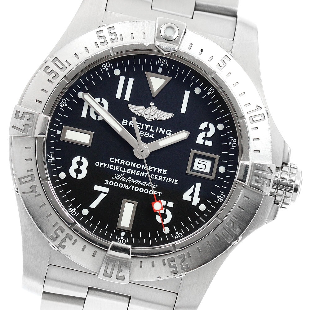 ブライトリング BREITLING A17330 アベンジャー シーウルフ デイト 自動巻き メンズ _957890【中古】