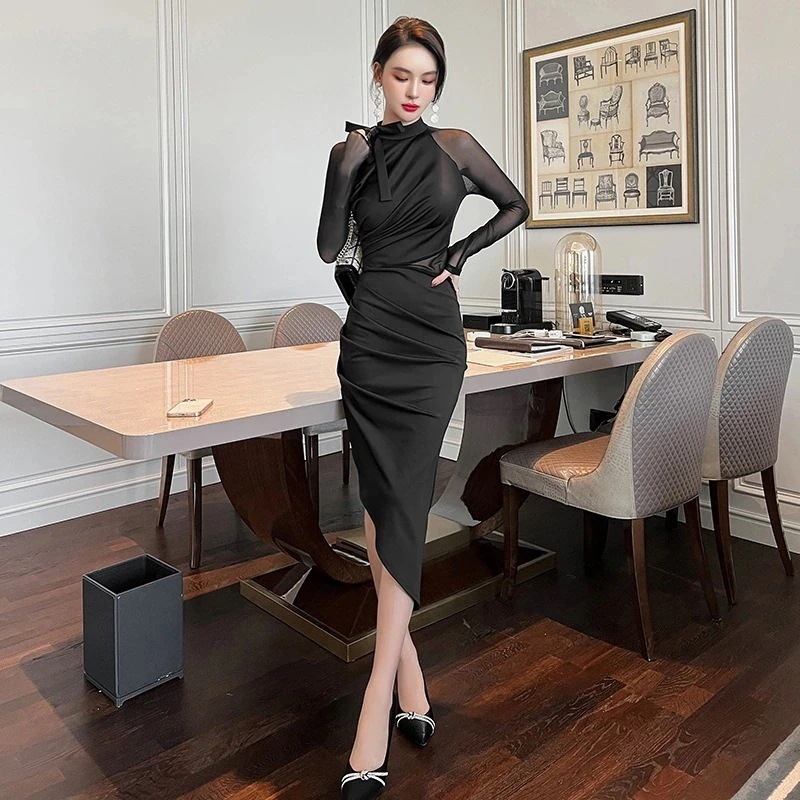 【JY.上品】 秋 ワンピース フォーマル パーティードレス キャバドレス 着痩せ 大人 同窓会 披露宴 卒業式 結婚式 演奏会 ウェディング チャイナドレス 二次会 発表会 28930%までに制限