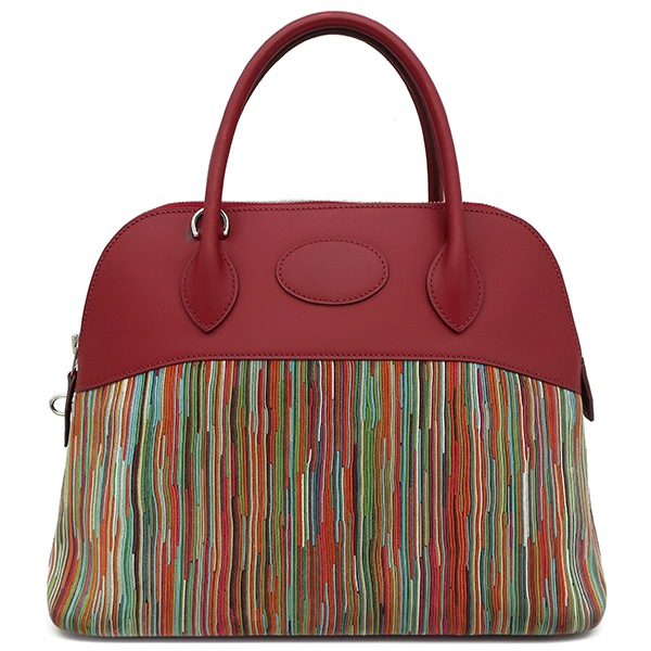 エルメス HERMES 2WAYバッグ ボリード31 ヴィブラート ボックスカーフ ルージュアッシュ シルバー金具 赤 ショルダー K刻印 【保存袋】【中古】