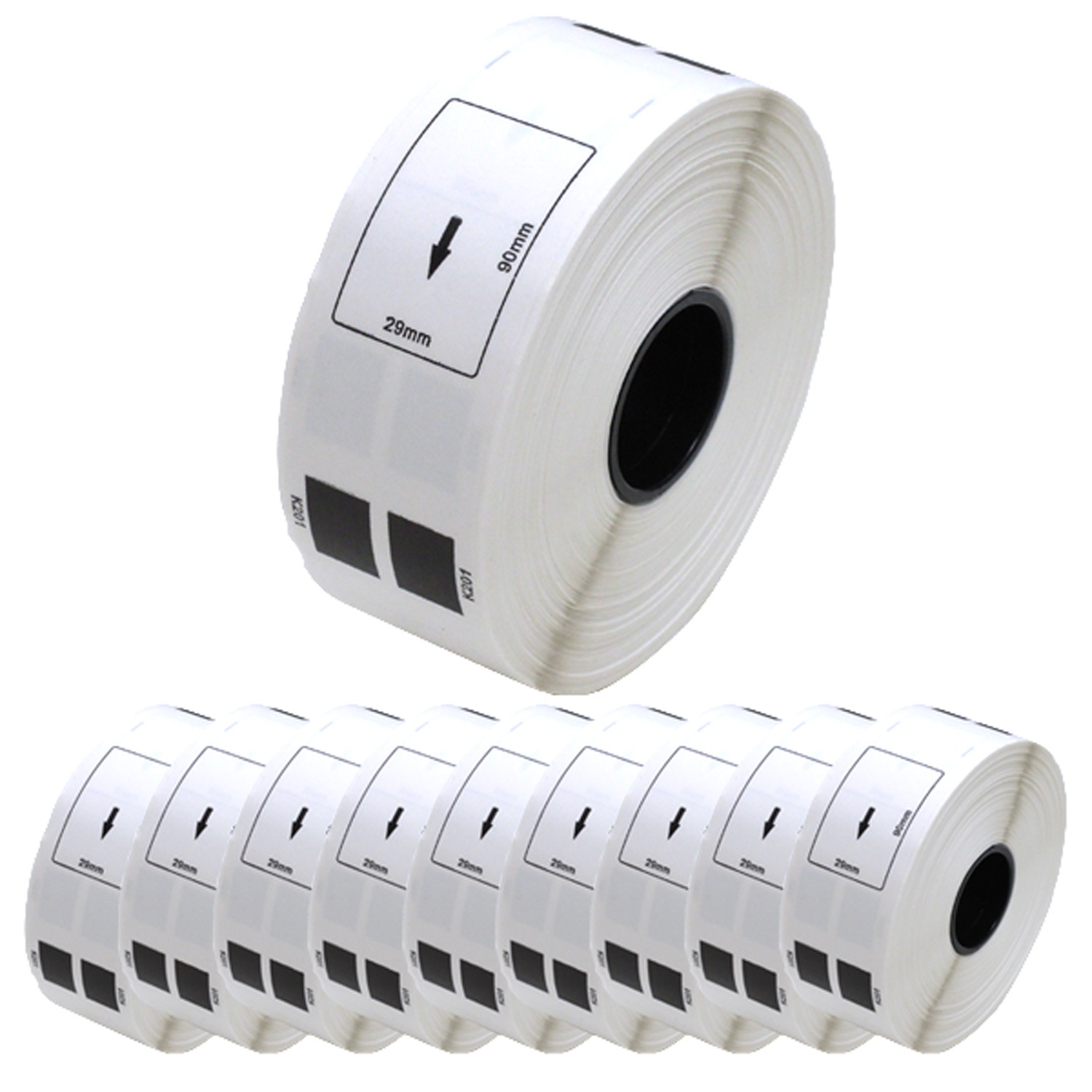 ブラザー用 ピータッチ DKプレカットラベル (感熱紙) DK-1201 互換品 宛名ラベル 白 29mm×90mm 400枚入り 10個セット