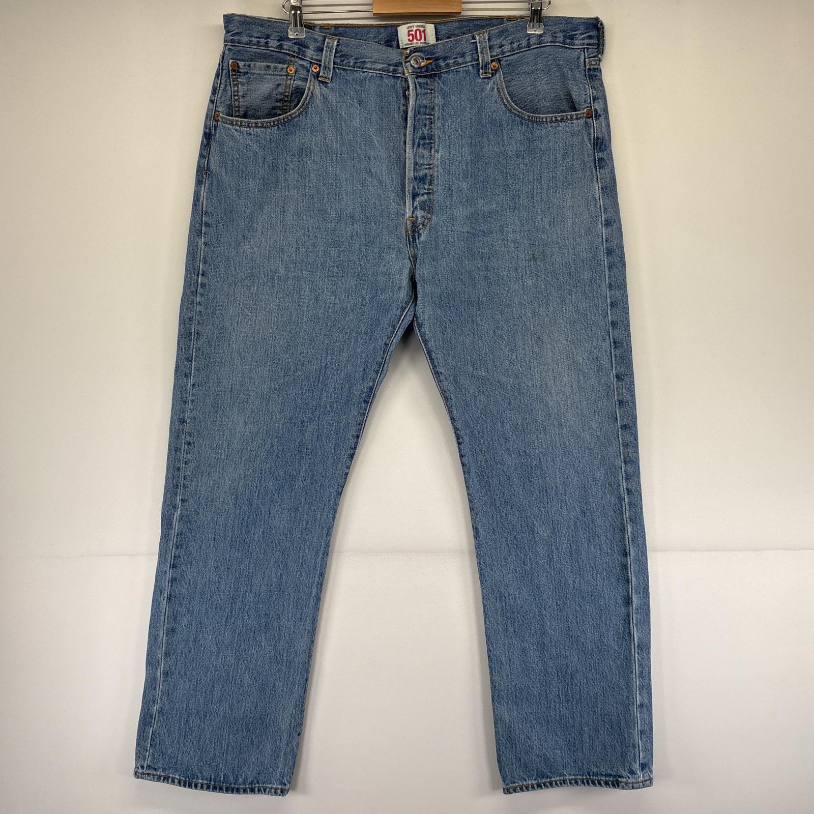古着 デニムパンツ 501 ストレート ジーンズ ジーパン 5ポケット 長ズボン 大きいサイズ ボタンフライ w40 L32 ブルー メンズ