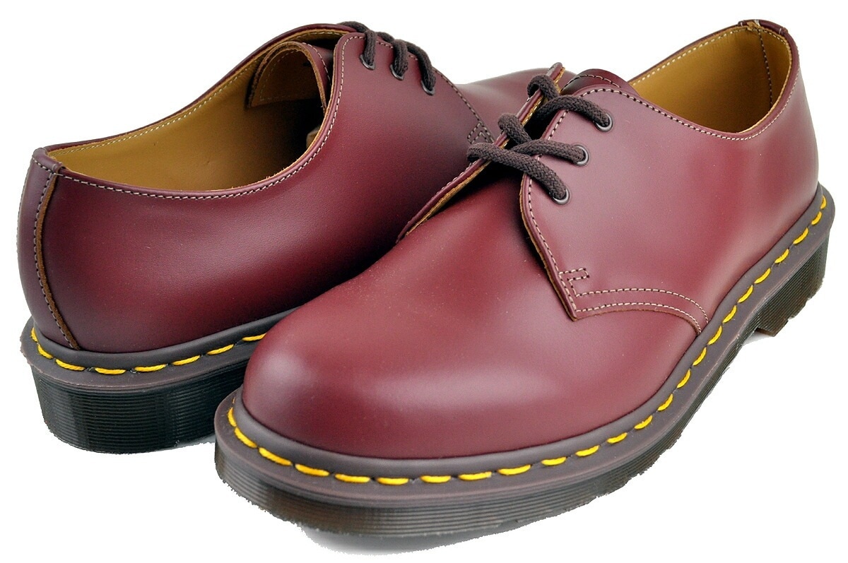 ヴィンテージ 1461 3 ホール ギブソン シューズ MIE オックスブラッド メイドインイングランド UK QUILONレザー レッド 12877601