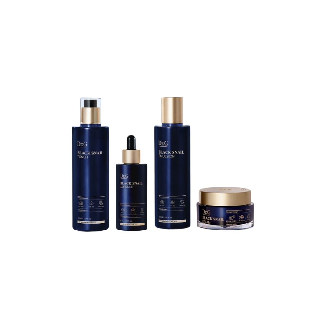ブラックスネイル プレステージセット(トナー150ml+エマルジョン150ml+アンプル50ml+クリーム50ml)韓国コスメ