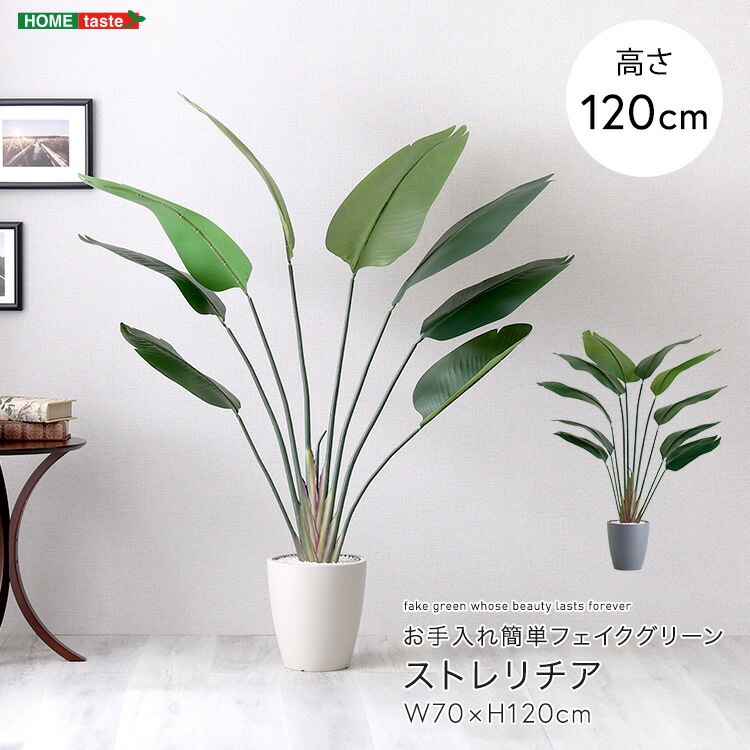お手入れ簡単 フェイクグリーン ストレリチア Sサイズ 120cm 鉢付 人工観葉植物 鉢カバー不要 造花 リアルさを追求 新生活 引っ越し 家具 インテリア 模様替え