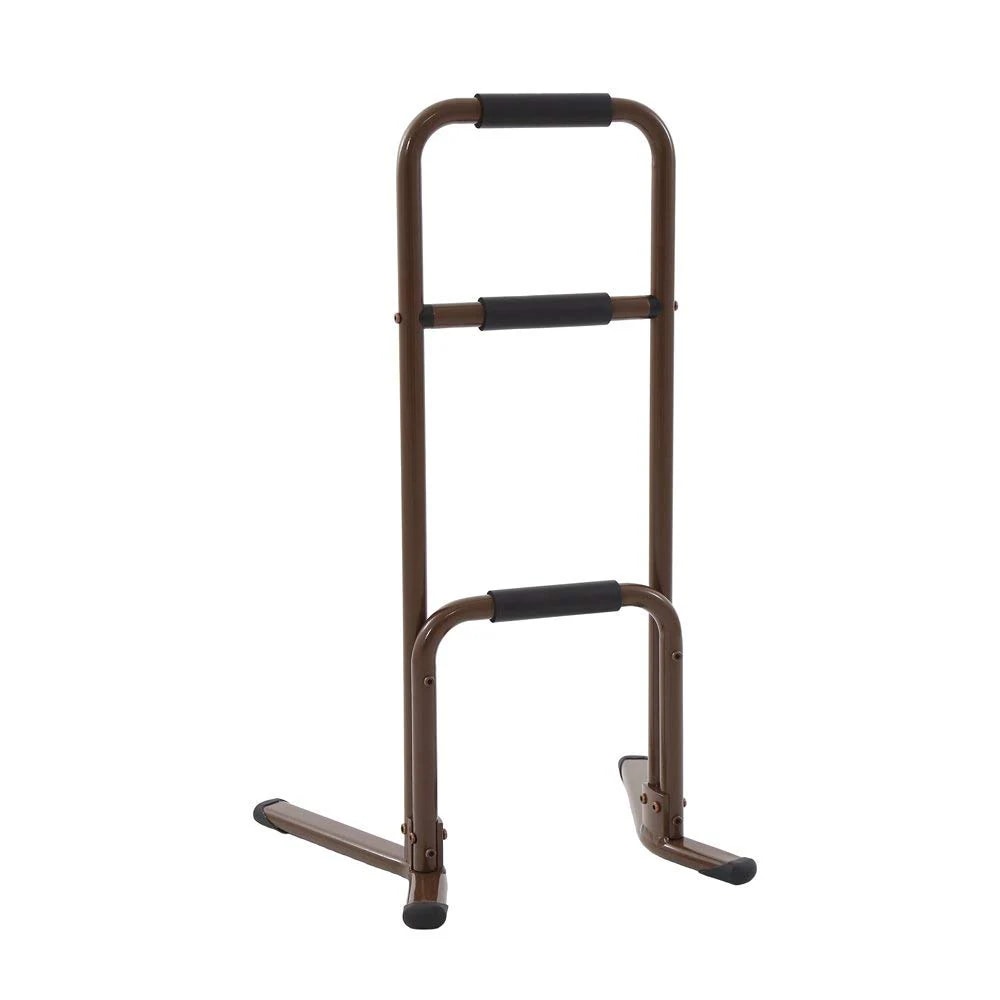 立ち上がり補助手すり3段 ブラウン 【簡単組み立て】 手すり高さ30/60/80cm 3段手すり 手すり幅30cm 重量1.6kg 軽量 高耐久 介護用品 福祉用品 補助器具 立ち上がり手摺り