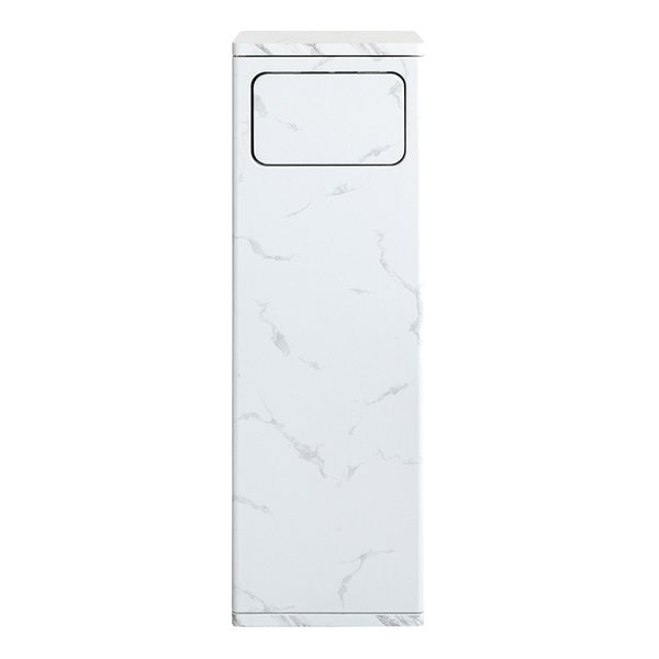 木製プッシュダストボックス Empro エンプロー 大理石柄/ホワイト DB-800R/DWH