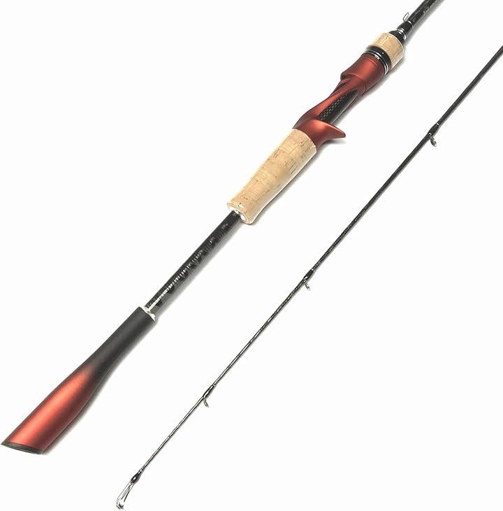 6フィート 1.8m ベイトロッド 2ピース バスロッド シーバスロッド トラウトロッド ロックフィッシュロッド(6ft(1.8m)ベイトロッド2ピース(M), 6ｆｔ)