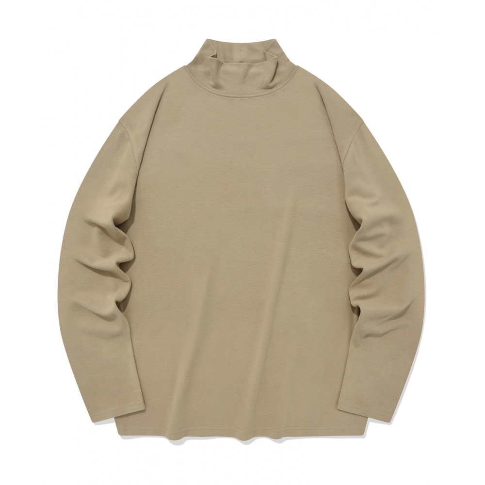 COVERNAT エッセンシャルタートルネックロングスリーブベージュ