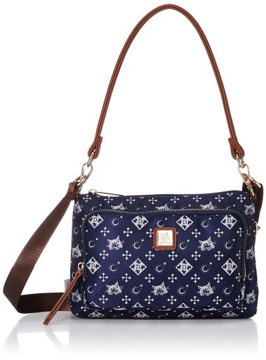 [わちふぃーるど] 猫のダヤン ショルダーバッグ ハンドバッグ お財布ショルダー トートバッグ 軽量 撥水 レディース ダヤン 猫 バッグ WTSK-01 2WAYミニトート&ショルダーバッグ ネイビ