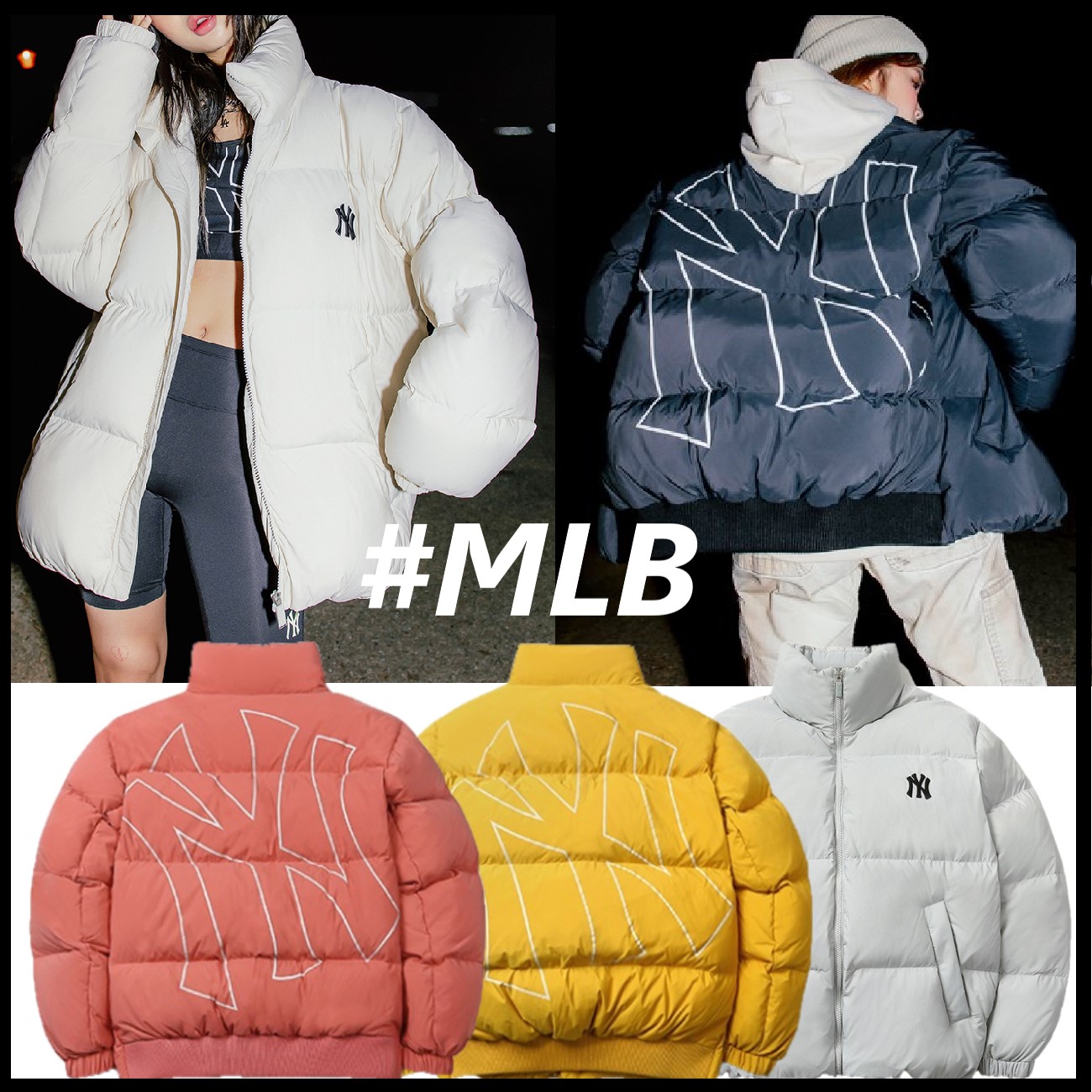 韓国大人気UnisexMEGA LOGO DUCK DOWN JACKET_ [5色]