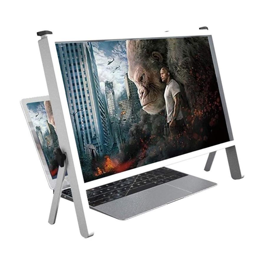 スクリーン拡大鏡 ノートパソコン画面拡大鏡21インチ3D 調整可能角度電話プロジェクター電話スクリーンアンプ映画ビデオゲーム用調整可能角度スタン