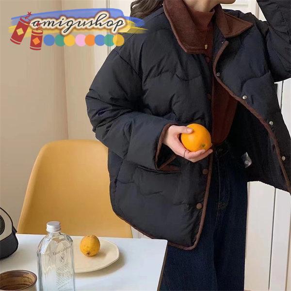 ダウンジャケット ダウンコート レディース 防寒ジャケット ショート丈 コーデュロイ 20代30代40代 お出かけ 防寒 上品 暖かい 大きいサイズ 体型カバー