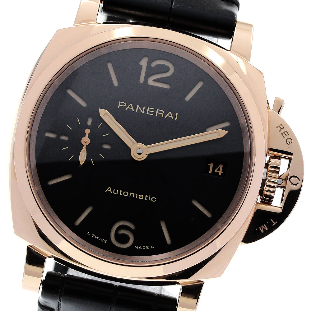 パネライ PANERAI PAM01029 ルミノール ドゥエ K18PG デイト 自動巻き ボーイズ 良品 _837287【中古】