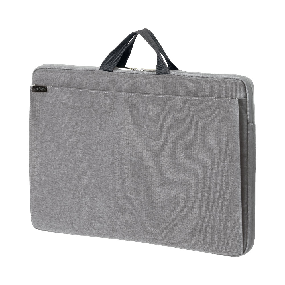 （まとめ買い）ユートリム ノートPC軽量ケース 極厚クッション付 15.6インチ グレー UT-5528-GL [x3]