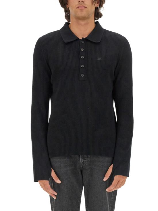 COURREGES Men Polo Shirts 324MPO038 FI00499999 BLACK