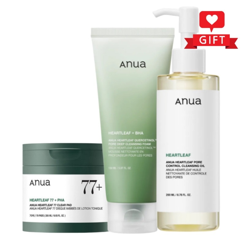 ドクダミ 3種セットドクダミ77クリアパッド70枚+ポアコントロールクレンジングオイル200ml+ドクダミクエセチノール毛穴ディープクレンジングフォーム150ml