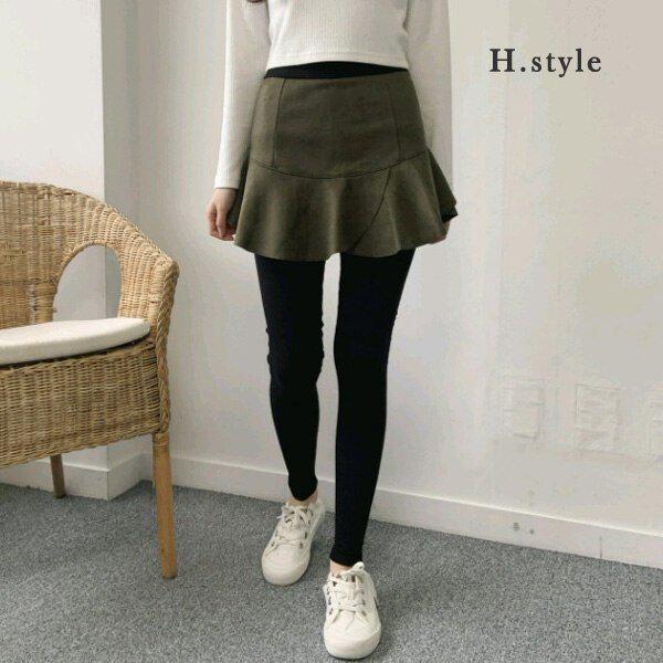 (JO)綿スエードウィングスカートレギンス